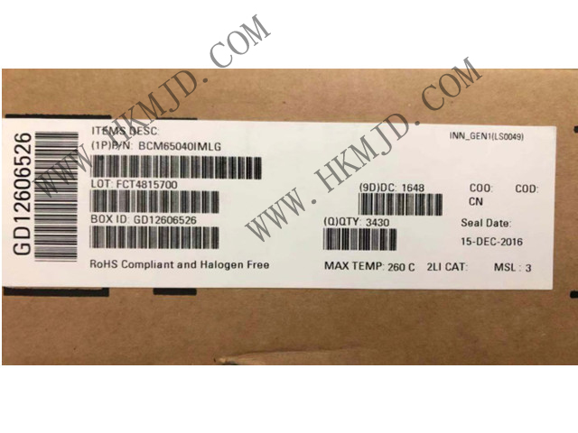 BROADCOM BCM65040 BCM65040IMLG 接口 - 驅(qū)動器，接收器，收發(fā)器